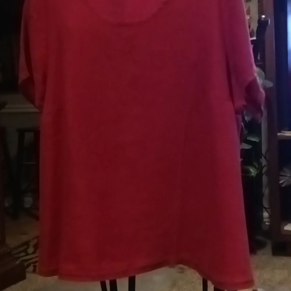 FINAL PRICE FLAX s/s blouse with flared hem & rounded neckline Size 1G - Picture 6 of 7
